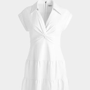 Alice + Olivia Mila Deep V Twist-Front Mini Dress - Size XS/0